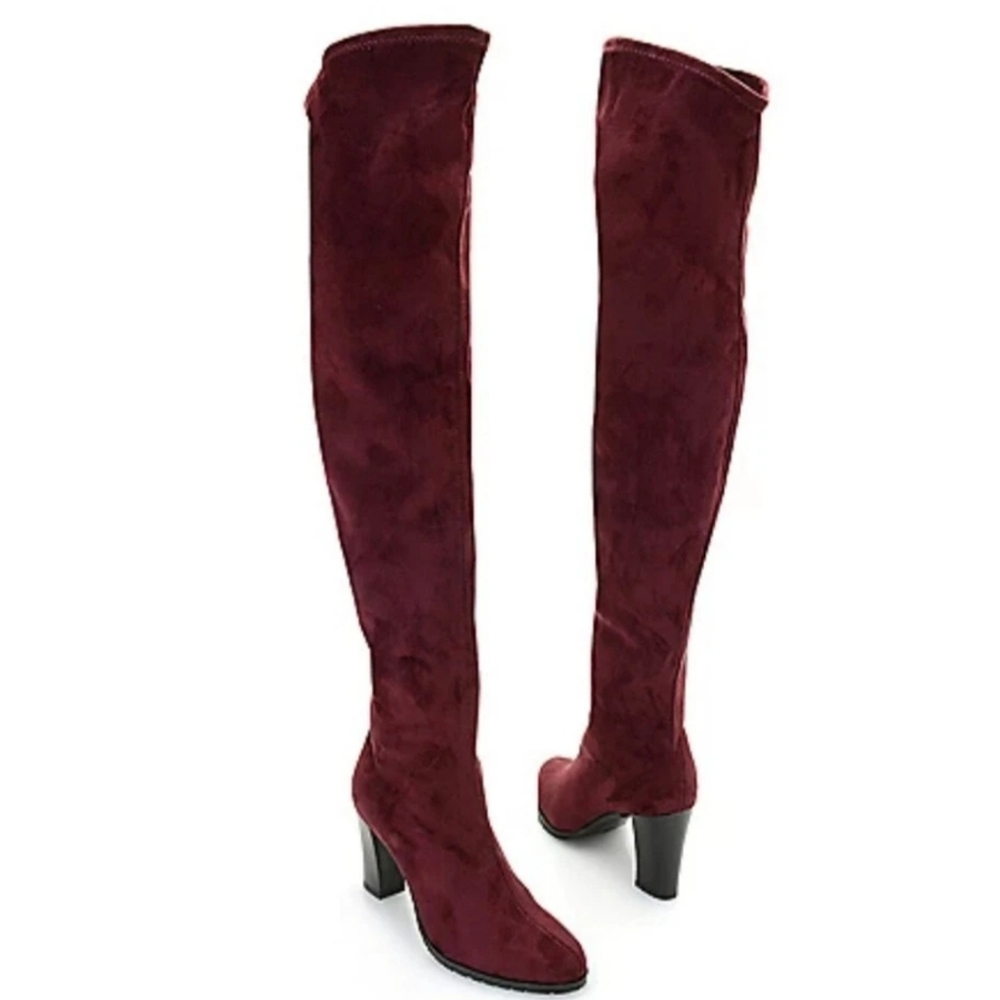 RAPISARDI BY RON WHITE "TAMMY"STRETCH FAUX SUEDE OVER THE KNEE BOOT